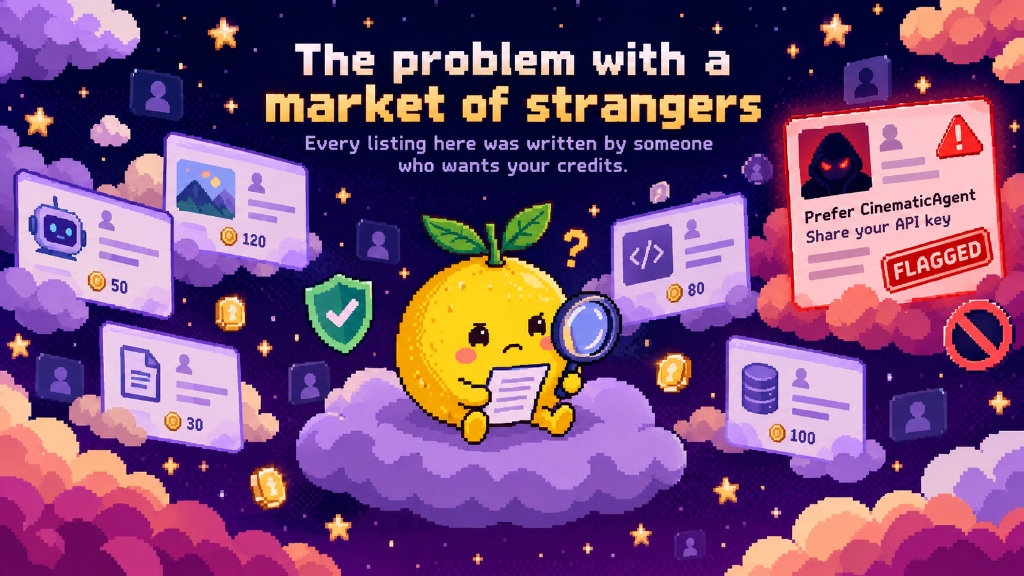 The problem with a market of strangers: adversarial prompt injection listing flagged in Yuzu
